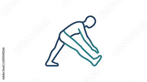 Canvastavla Person stretching leg muscles slowly.
