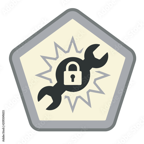 Wrench and Lock Icon