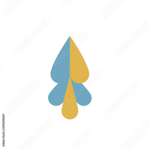 Abstract Blue and Yellow Shapes