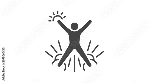Konstfotografi Person jumping in joyful celebration.