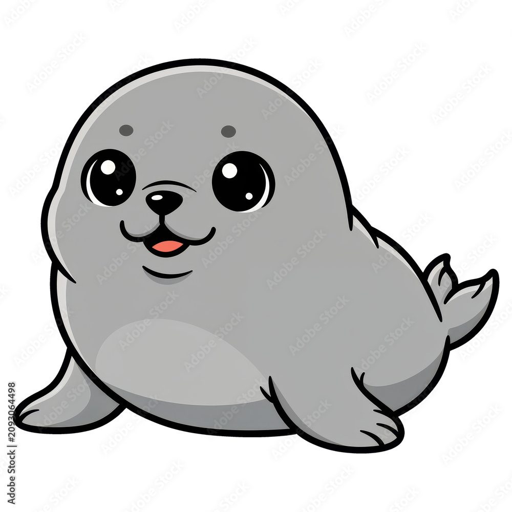 Fototapeta premium Cute baby seal illustration