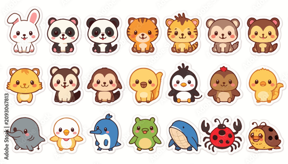 Obraz premium set of cartoon animals