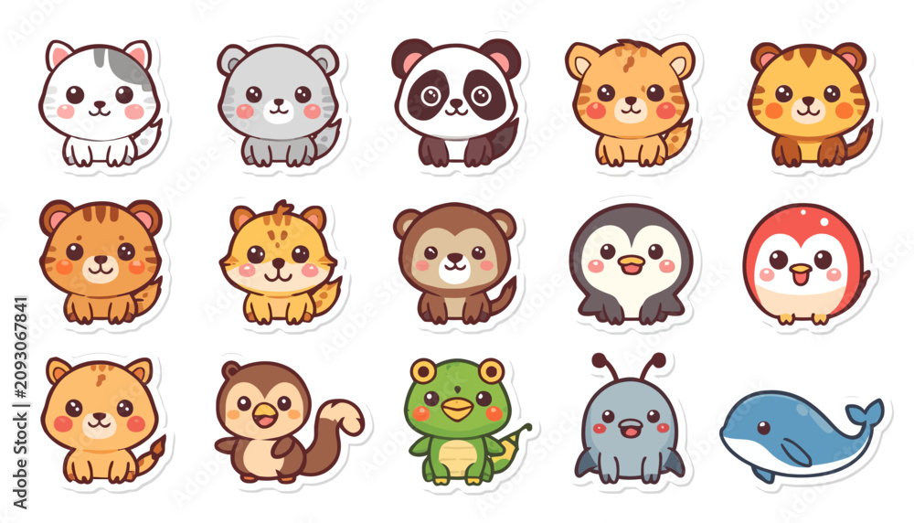 Obraz premium set of cartoon animals