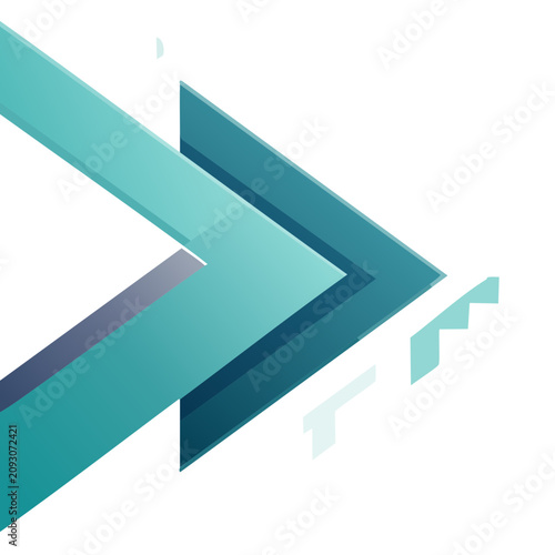 Abstract geometric arrows in flat design
