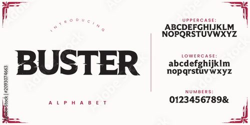 Buster Heavy Slab Font Bold Distressed Style for Action Movie and Posters