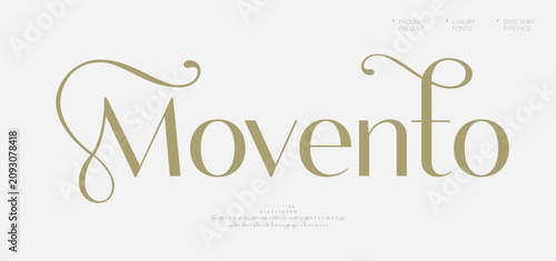 Quadro su tela Elegant luxury modern beauty logo alphabet font
