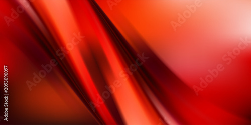 Cuadro en lienzo Digitally generated 3D glass background with deformed red shapes