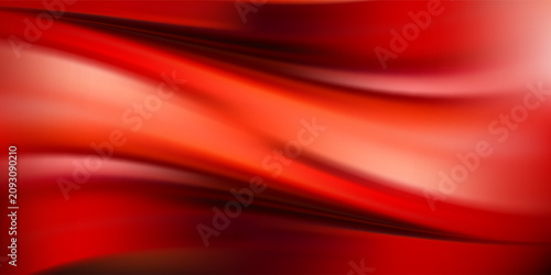 Canvastavla Close-up illustration of a changing form with vibrant red colors and shine