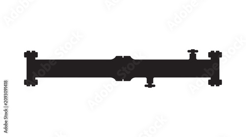Schilderij op canvas Black Silhouette Of A Rifle Scope With Turret Knobs Silhouette