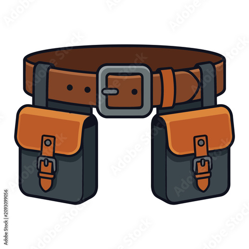 Utility Belt with Two Pouches