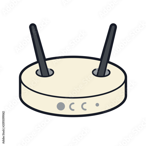 Wireless router with two antennas