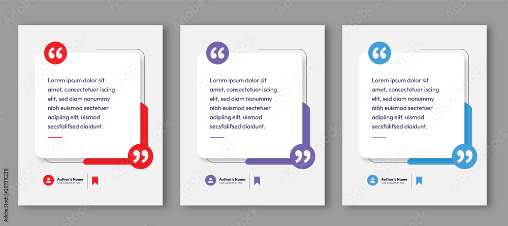 Fototapeta premium Minimal Client Testimonial Social Media Template with Clean Quote Card Layout, Editable Customer Review Design, Professional Feedback Post