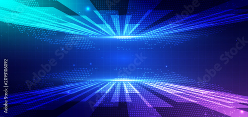 Abstract futuristic background featuring a blue digital grid