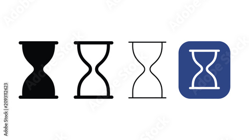 Four Different Hourglass Designs With Transparent Background Available
