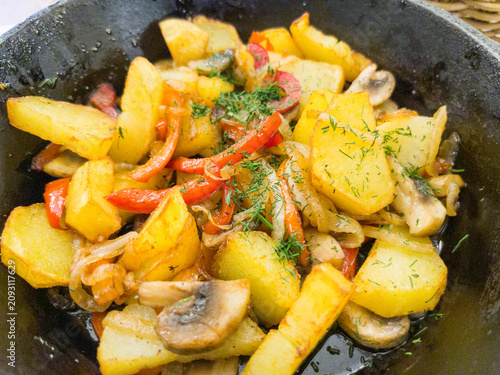 Deliciously Cooked Potato and Vegetable Medley