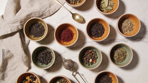 spices and herbs on the table