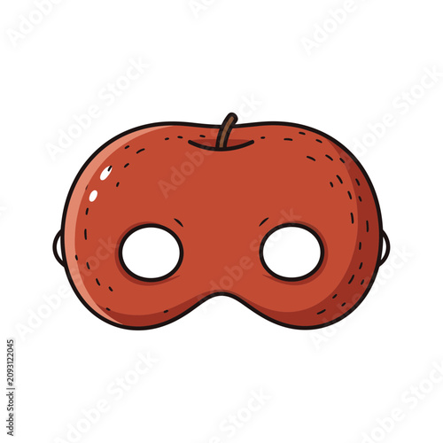 Creative Red Apple Fruit Masquerade Mask Icon for Party Costume