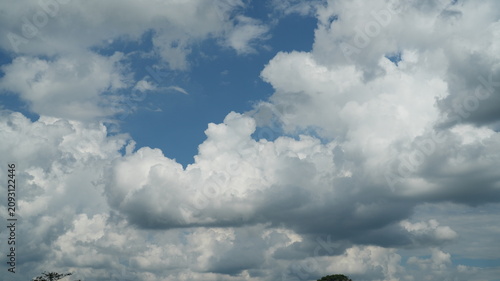 Photography The beautiful summer sky view with the white clouds as background