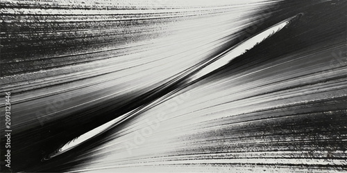 Foto An abstract monochrome brushstroke conveys a sense of dynamic movement and energetic flow
