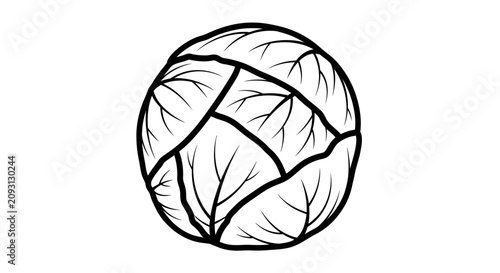 Tableau sur toile Black and white illustration of a volleyball with recreation leisure hobbies gra