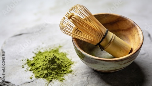 mortar and pestle with herbs