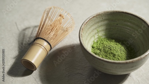 green tea in a bowl