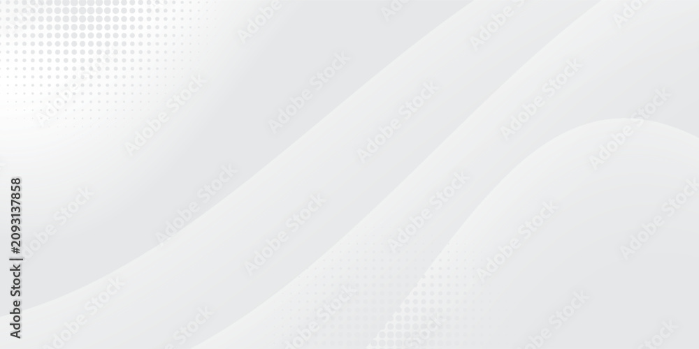 Obraz premium Dot white gray wave light technology texture background. Abstract big data digital concept. 3d rendering.