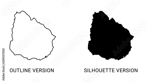 Photos Outline and Silhouette of Uruguay
