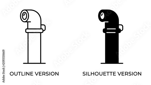 Periscope Icons: A set of periscope icons, presented in both an outline and silhouette version, symbolizing observation, exploration, and strategic view.
