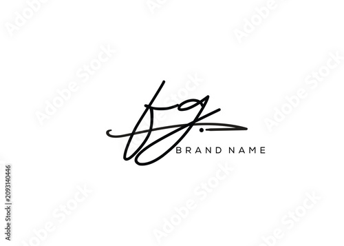 FG Monogram Minimalist Logo Design for Luxury Brand Feminine Style for Beauty, Skincare, Cosmetics, Salon,Spa, Makeup Artist, and Wellness Branding.