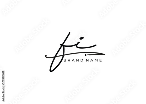 FI Monogram Minimalist Logo Design for Luxury Brand Feminine Style for Beauty, Skincare, Cosmetics, Salon,Spa, Makeup Artist, and Wellness Branding.
