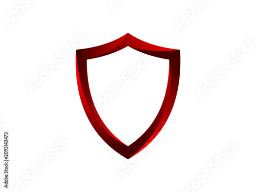 Photos gradient red shield logo protection security symbol