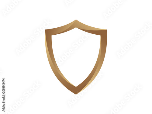 gradient gold shield logo protection security symbol