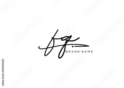 FQ Monogram Minimalist Logo Design for Luxury Brand Feminine Style for Beauty, Skincare, Cosmetics, Salon,Spa, Makeup Artist, and Wellness Branding.
