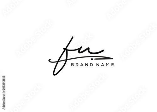 FU Monogram Minimalist Logo Design for Luxury Brand Feminine Style for Beauty, Skincare, Cosmetics, Salon,Spa, Makeup Artist, and Wellness Branding.