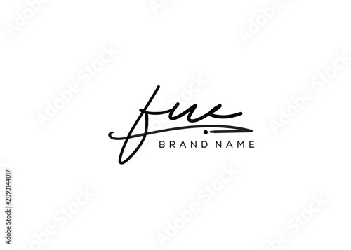 FV Monogram Minimalist Logo Design for Luxury Brand Feminine Style for Beauty, Skincare, Cosmetics, Salon,Spa, Makeup Artist, and Wellness Branding.