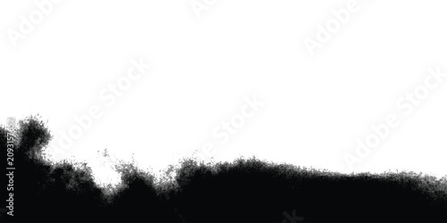 Canvastavla Abstract Black and White Grunge Dust Dispersion Bottom Edge Background EPS