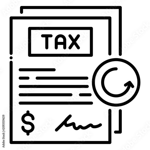 Bilde på lerret Tax Return Document for Inherited Estate