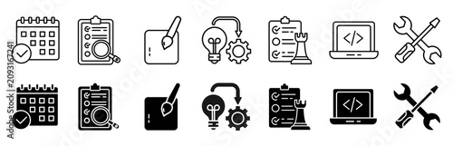 Foto Software development icon set