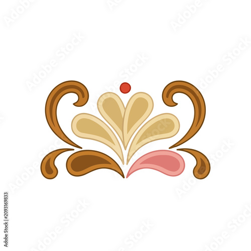 Gold Ornamental Flourish Vector Ornament