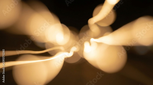 Obraz na płótnie Night Light Streaks Generative AI