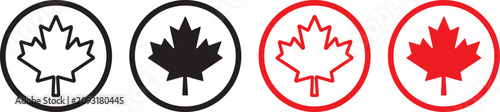 Bild auf Leinwand Maple leaf icon