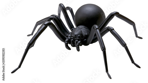 Bild auf Leinwand Black widow spider model with articulated legs