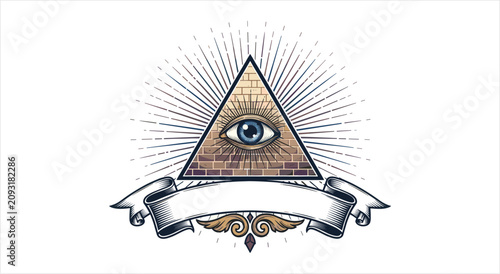 Tableau sur toile The Eye of Providence symbol representing divine oversight and mystery