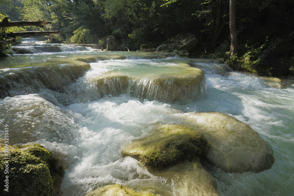 Obraz premium stretch of the river Elsa, Colle di val d'Elsa, Siena, Tuscany, Italy