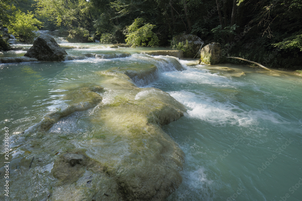 Obraz premium stretch of the river Elsa, Colle di val d'Elsa, Tuscany, Italy