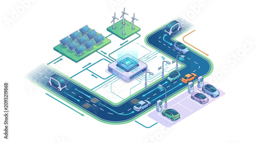 Smart City Transportation Network Powered by Renewable Energy Sources.