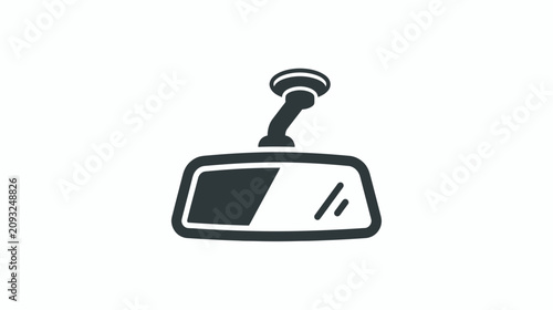 Foto Car Rearview Mirror Icon - Simple Vector Illustration