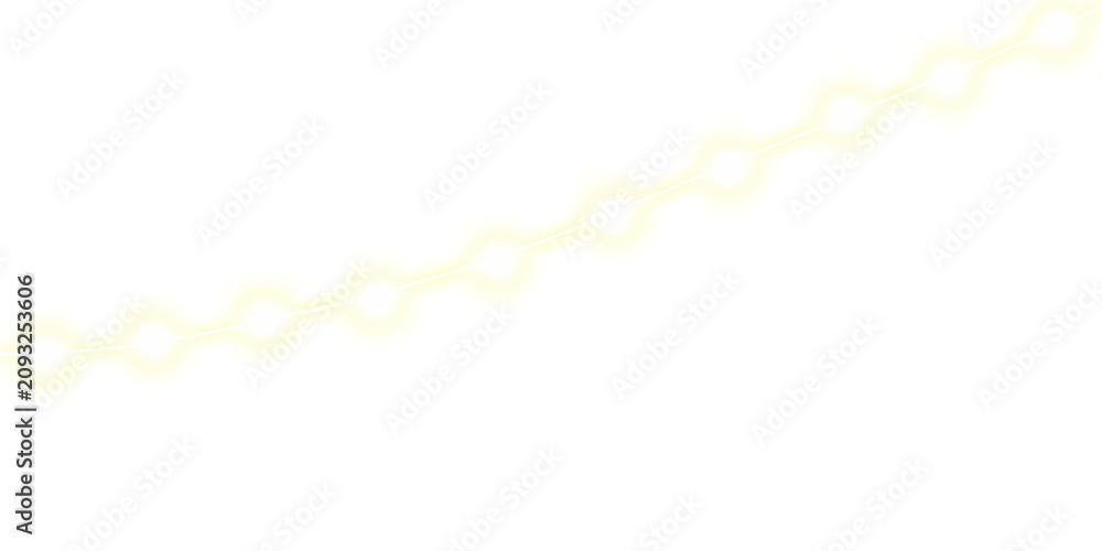 Fototapeta premium Gold Light Streak Diagonal Trail Overlay on Transparent Background.