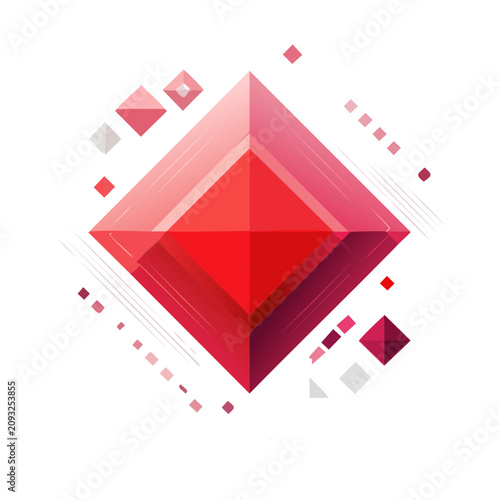 Abstract geometric diamond vector design